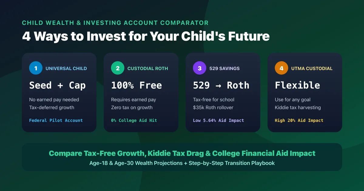 Universal Child Accounts and Trump Accounts vs Custodial Roth 529 and UTMA Comparison
