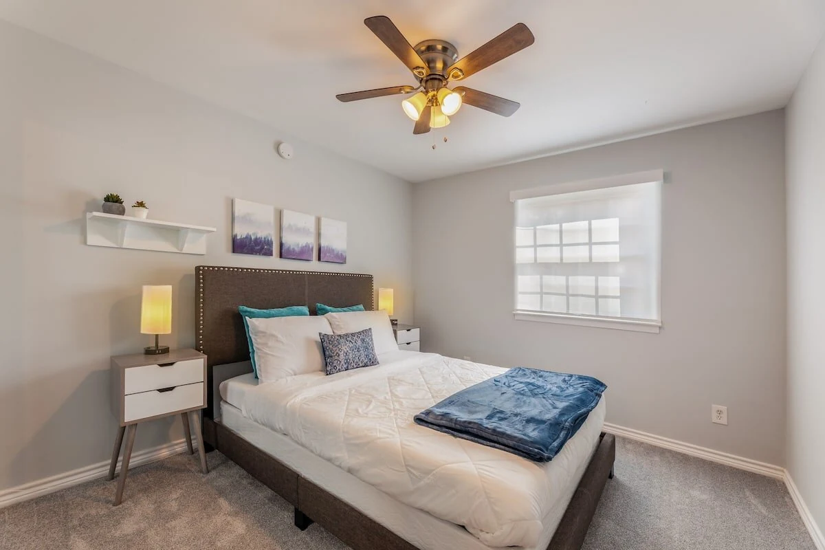 Airbnb setup, itemized furnishing spreadsheet, and property interior staging