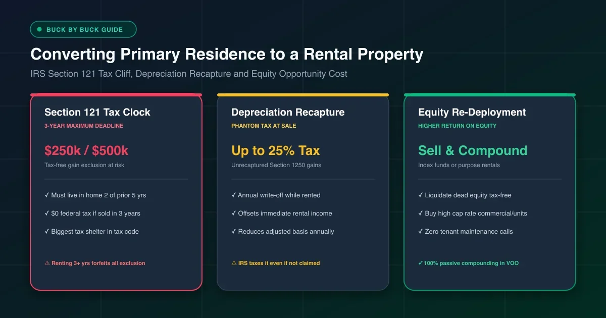 Why Turning A Primary Residence Into A Rental Is A Bad Idea
